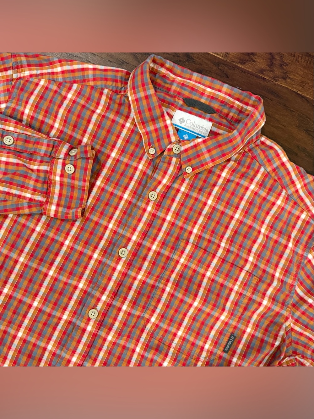 Columbia Men’s Shirt Multicolor Plaid Long Sleeve Button Up XXL